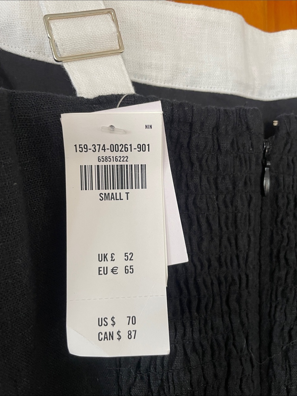 Abercrombie & Fitch Black Mini Dress with White Trim - Picture 3 of 4